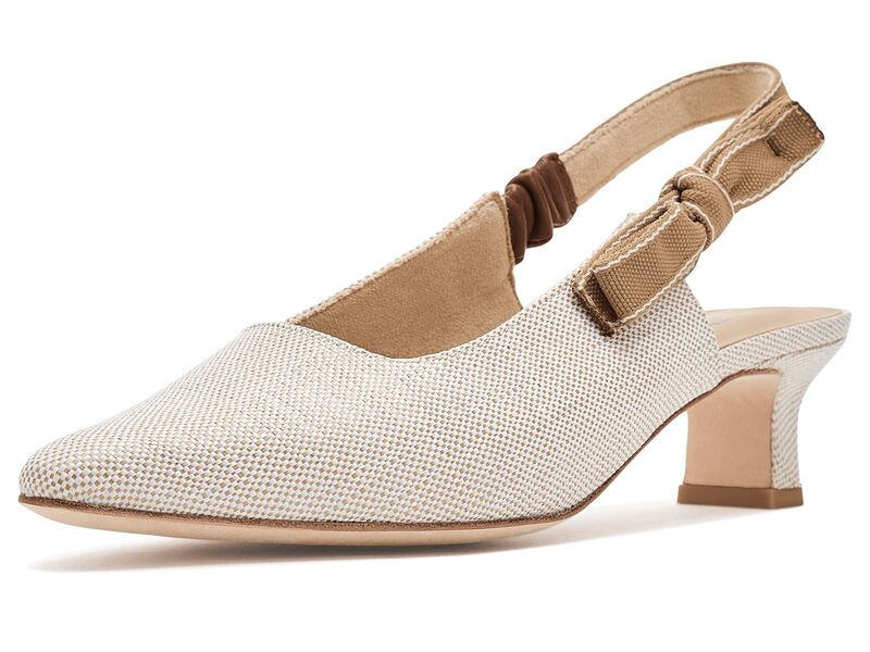 ベネリ レディース シューズ 踵 Vaneli Thisbe Ivory Lino 象牙色
