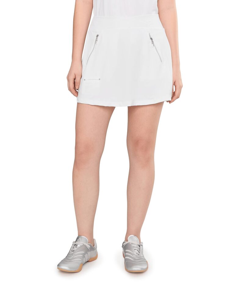 ジャイミーサドック レディース 下つ方スコート 遊撃手ズボン下 Jamie Sadock 16\" Skort with Built In Shorts Tummy Tuck White 白いこと"