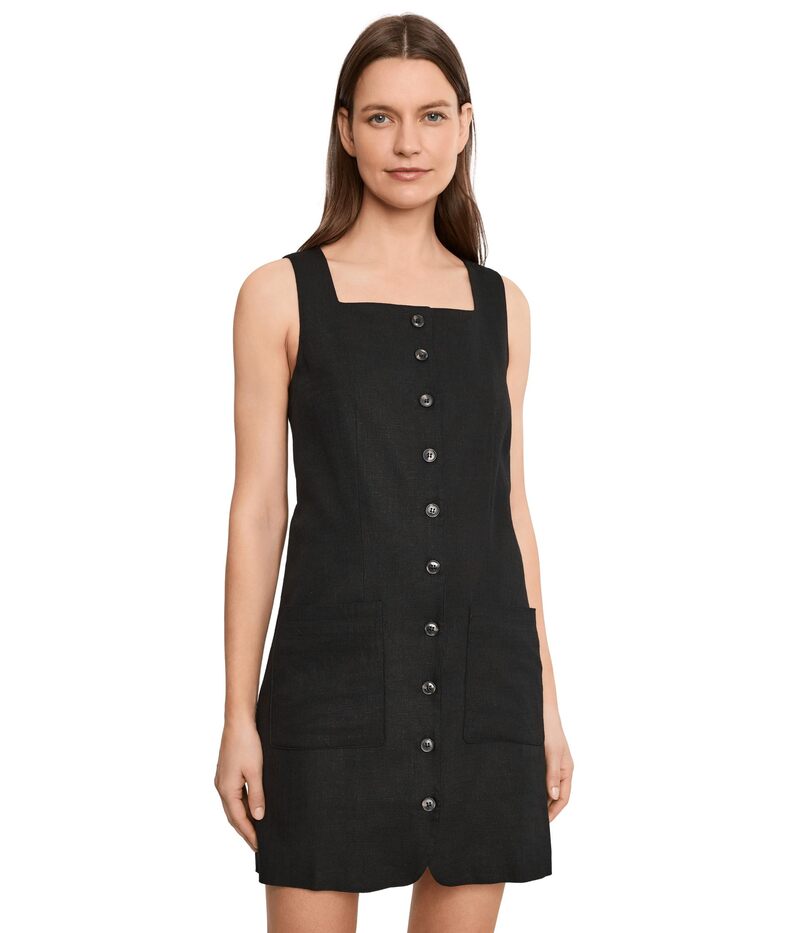 駆け込み寺 レディース トップス 衣装 リネン Sanctuary Posh Button Linen Dress Black 黒いこと