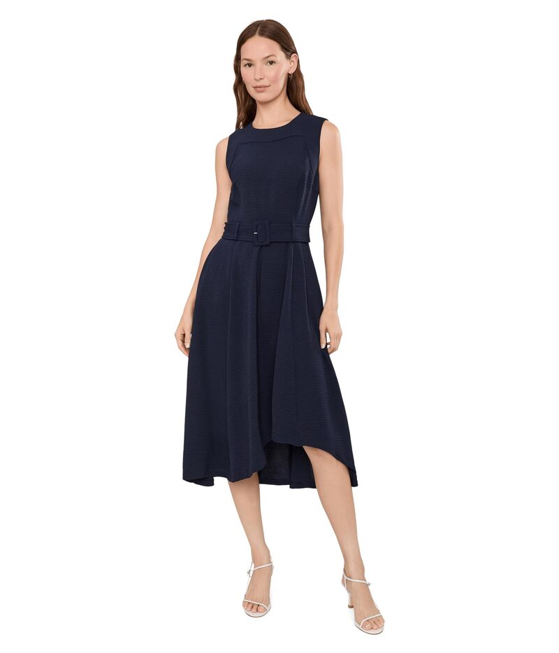 カルバンクライン レディース トップス 衣装 A 生産ライン ノースリーブ Calvin Klein Sleeveless Belted High Low A-Line Indigo インディゴ