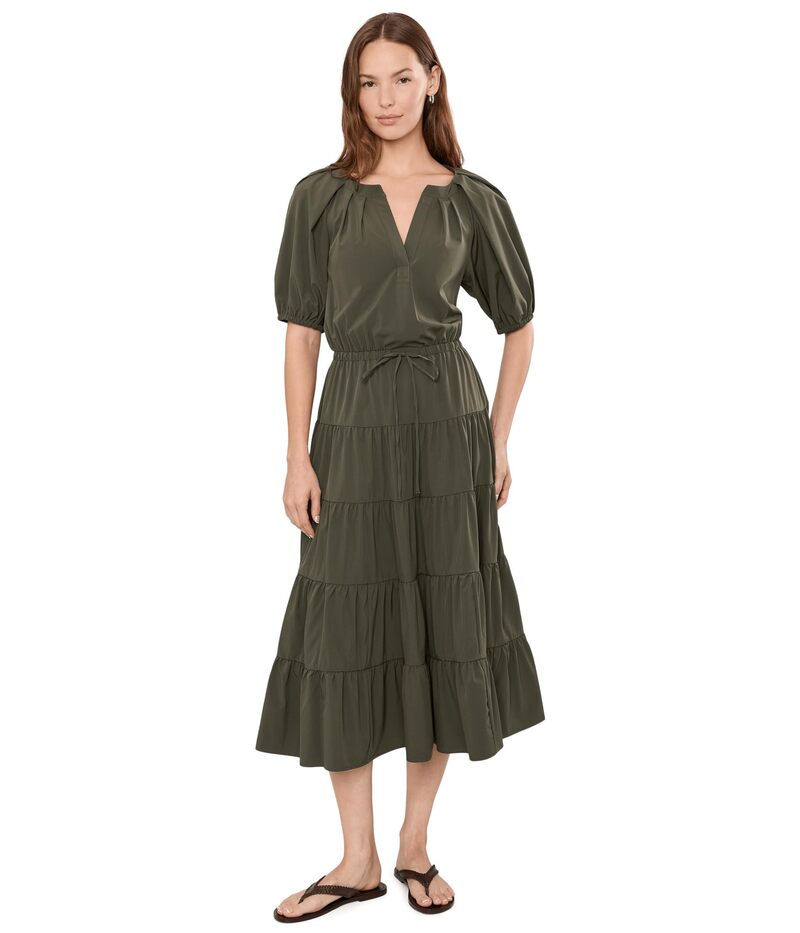 カルバンクライン レディース トップス 衣裳 ティアード MIDI Calvin Klein Puff Sleeve Commuter Tiered Midi Caper