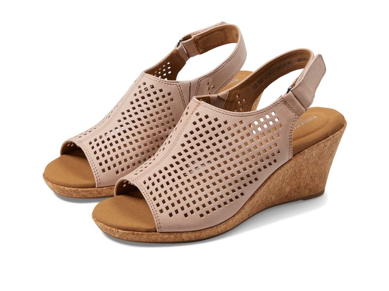 鍵を掛ける界面 レディース シューズ 踵 Rockport Briah Perf Sling Farro Nubuck