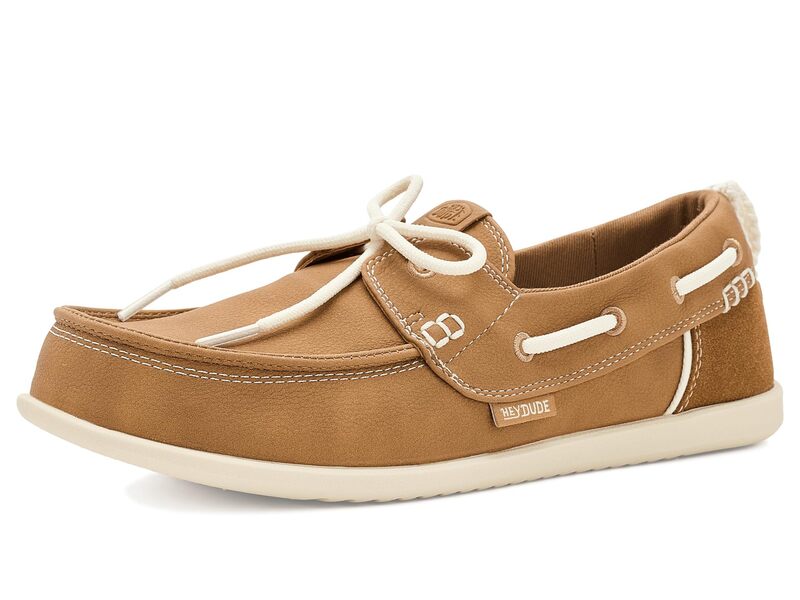ヘイデュード レディース シューズ スリッポン・ローファー Hey Dude Harbor Breeze Lo Classic Bone Brown 赤銅色