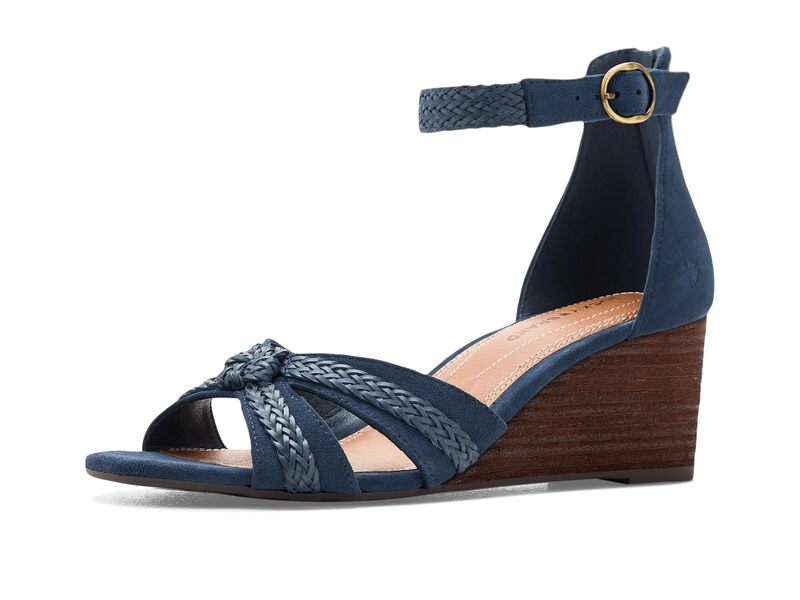 ラッキーブランド レディース シューズ 踵 サンダル Lucky Brand Jaelah Braided Wedge Sandals Navy Blazer 米国海軍