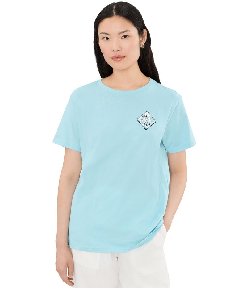 ソルティークルー レディース トップス ティーシャツ Salty Crew Tippet Boyfriend Tee Aquamarine