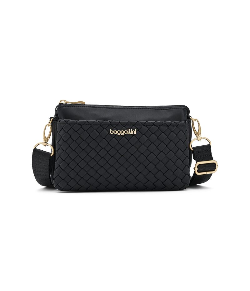 バッガリーニ レディース 御徒面子 Baggallini Perry Woven Crossbody Black Woven Twi 黒いこと