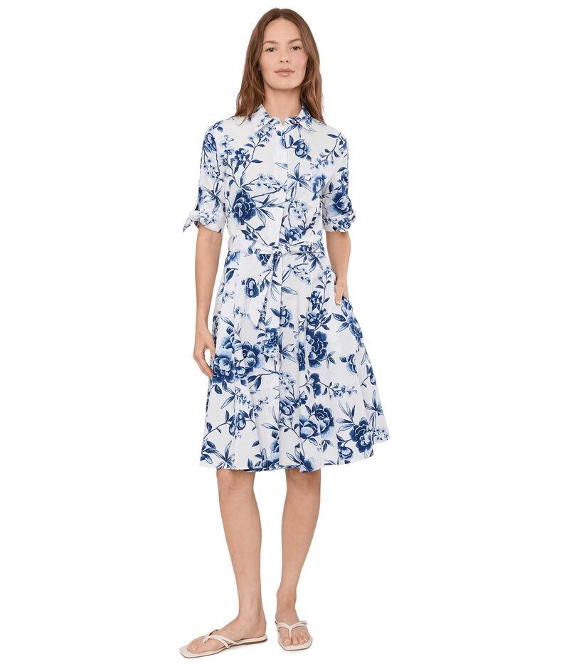 カルバンクライン レディース トップス 衣装 A 伝達ルート 御花柄 綿織物 御花 Calvin Klein Short Sleeve Floral Cotton A-Line Creamulti 皮膚軟化剤