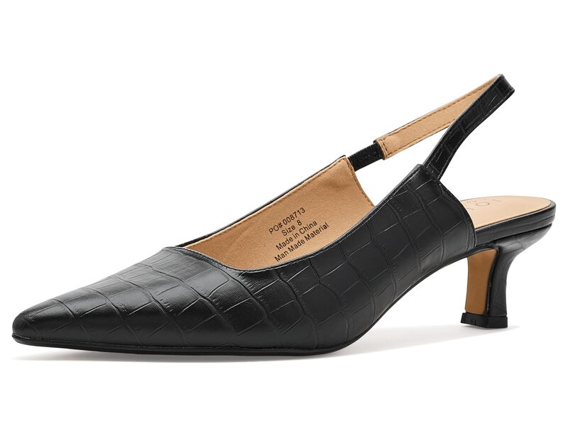 ジュルネ 寄せあわせ レディース シューズ 踵 Journee Collection Paulina Croco/Black 黒いこと