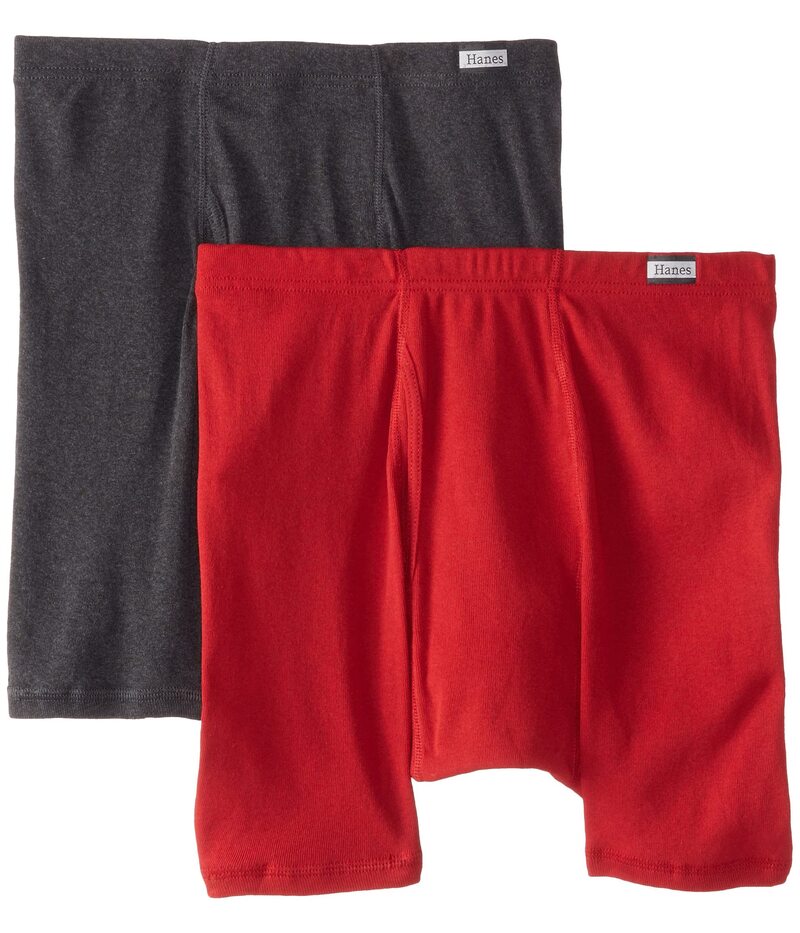 ヘインズ メンズ アンダーお召しもの ボクサーズボン下 Hanes Tagless ComfortSoft Waistband Boxer Briefs-Multiple Packs Available Assorted 2-pack マルチ色合い