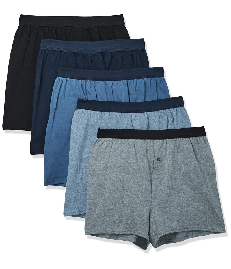 ヘインズ メンズ アンダーお召しもの ボクサーズボン下 Hanes Comfortsoft Boxer with Comfort Flex Waistband Assorted - 5 Pa