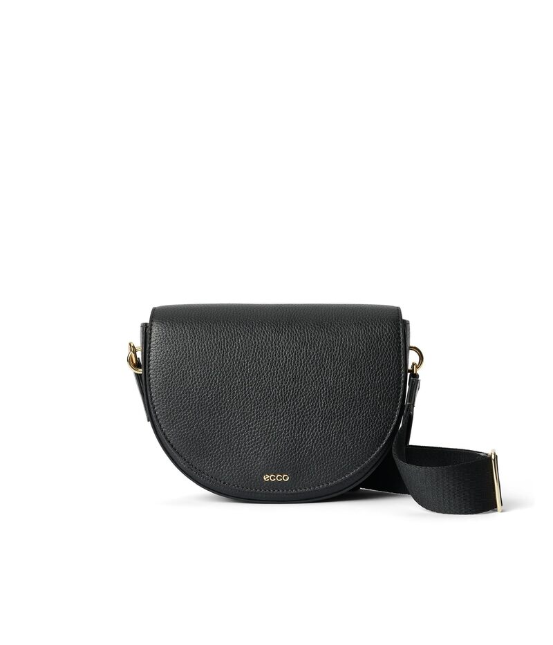 山びこ メンズ 御徒面子 Ecco Saddle Bag Black Pebbled L 黒いこと