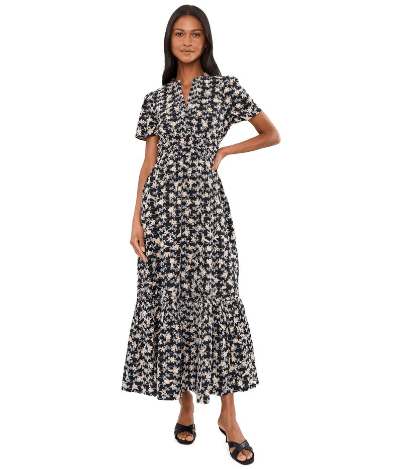 セセ レディース トップス 衣装 マキシ Cecembroidery Elastic Waist Maxi Dress Rich Black 黒いこと