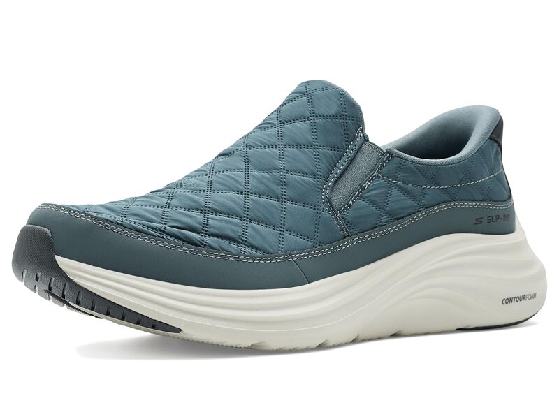 スケッチャーズ メンズ シューズ スニーカー Skechers Contour Foam Cozy Fit Nordain Hands Free Slip-In Slate スレート