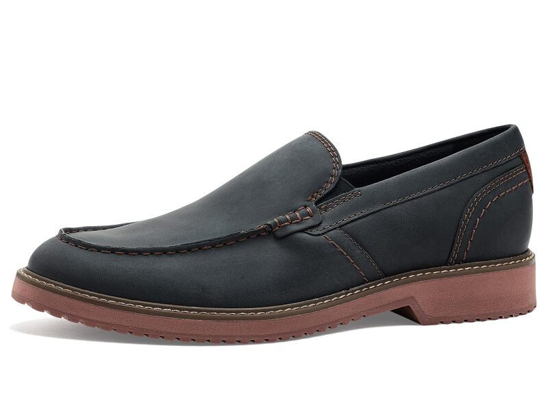 鍵を掛ける界面 メンズ シューズ スリッポン・ローファー Rockport Cristian Dark Blue Leath 青色
