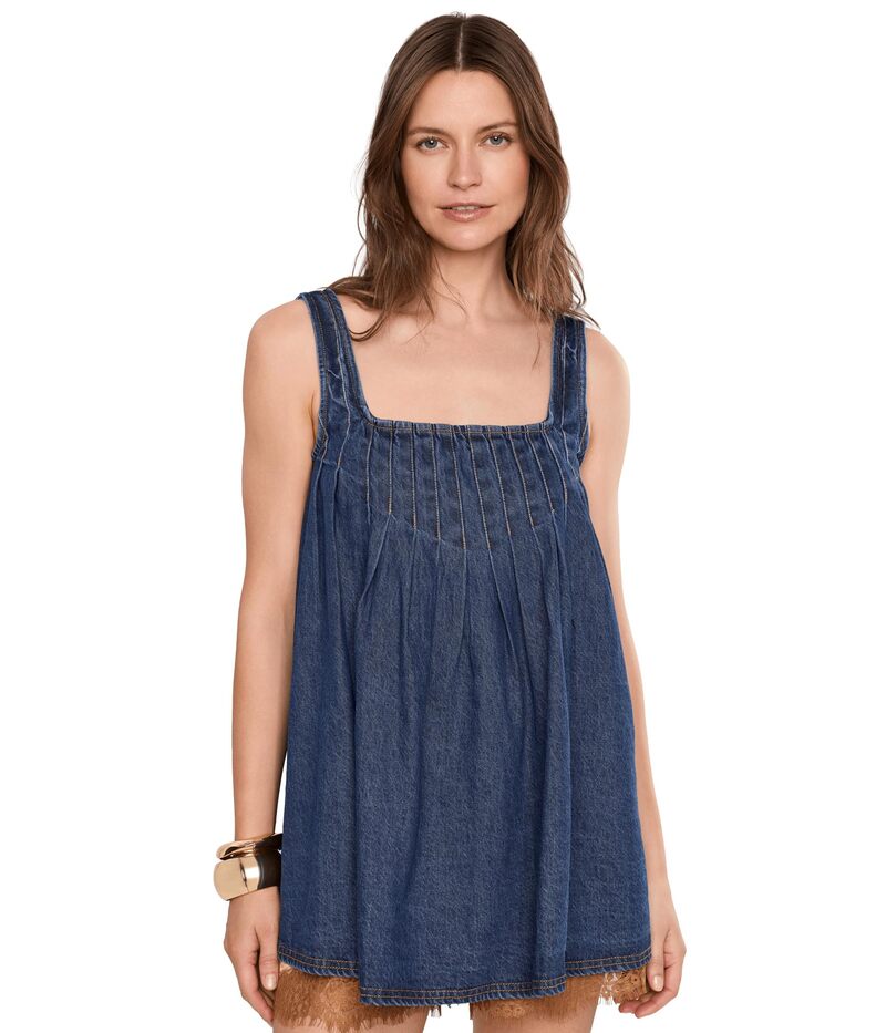 フリーピープル レディース トップス 衣装 ジーンズ Free People Katie Denim Tunic Deep Wash ジーンズ