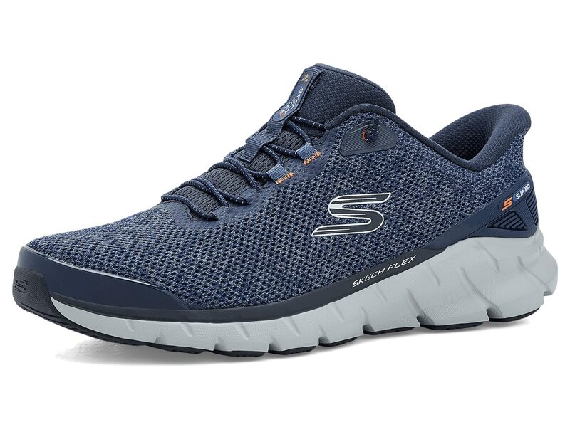 スケッチャーズ メンズ シューズ スニーカー Skecherskech-Flex 4.0 Hands-Free Slip-Inavy/Orange 米国海軍