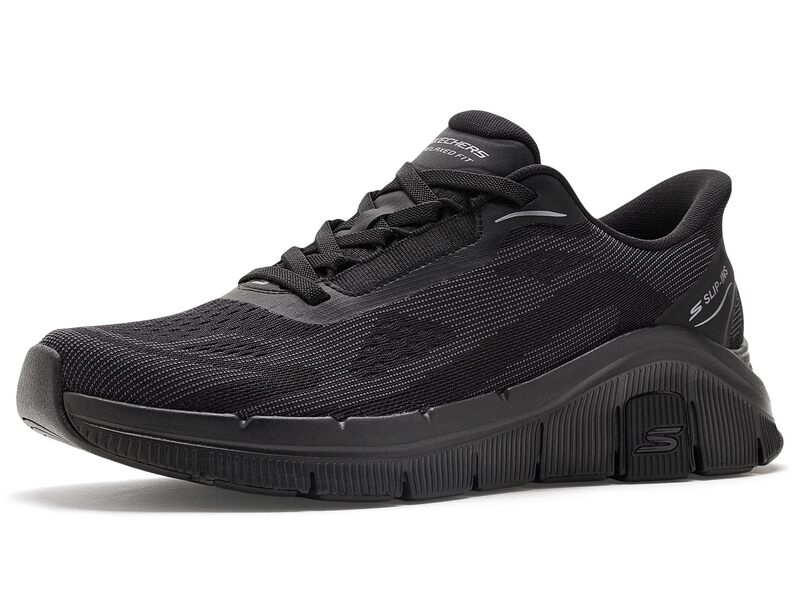 スケッチャーズ メンズ シューズ スニーカー 伸び伸びする填まる Skechers Relaxed Fit Flex Zayder Hands-Free Slip-In Black/Black 黒いこと