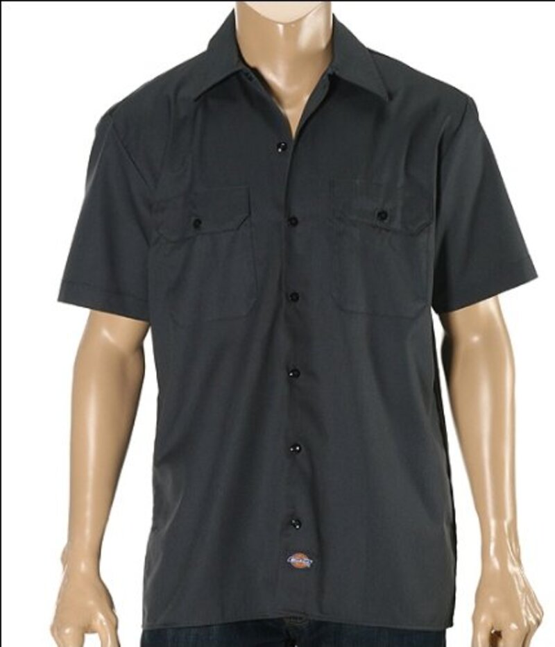 ディッキーズ メンズ トップス プルオーバー Dickieshort Sleeve Work Shirt Charcoal 濃灰色