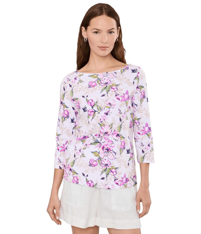 トッミーバハマ レディース トップス プルオーバー 御花柄 御花 Tommy Bahamashby Isles Floral Gardens Tee White 白いこと