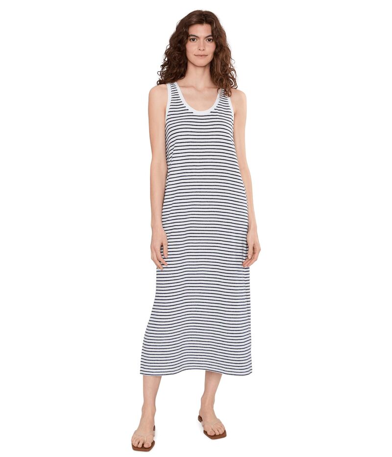 トッミーバハマ レディース トップス 衣装 MIDI パイル Tommy Bahama Suncoast Loop Terry Striped Midi Dress Coconut 縞模様