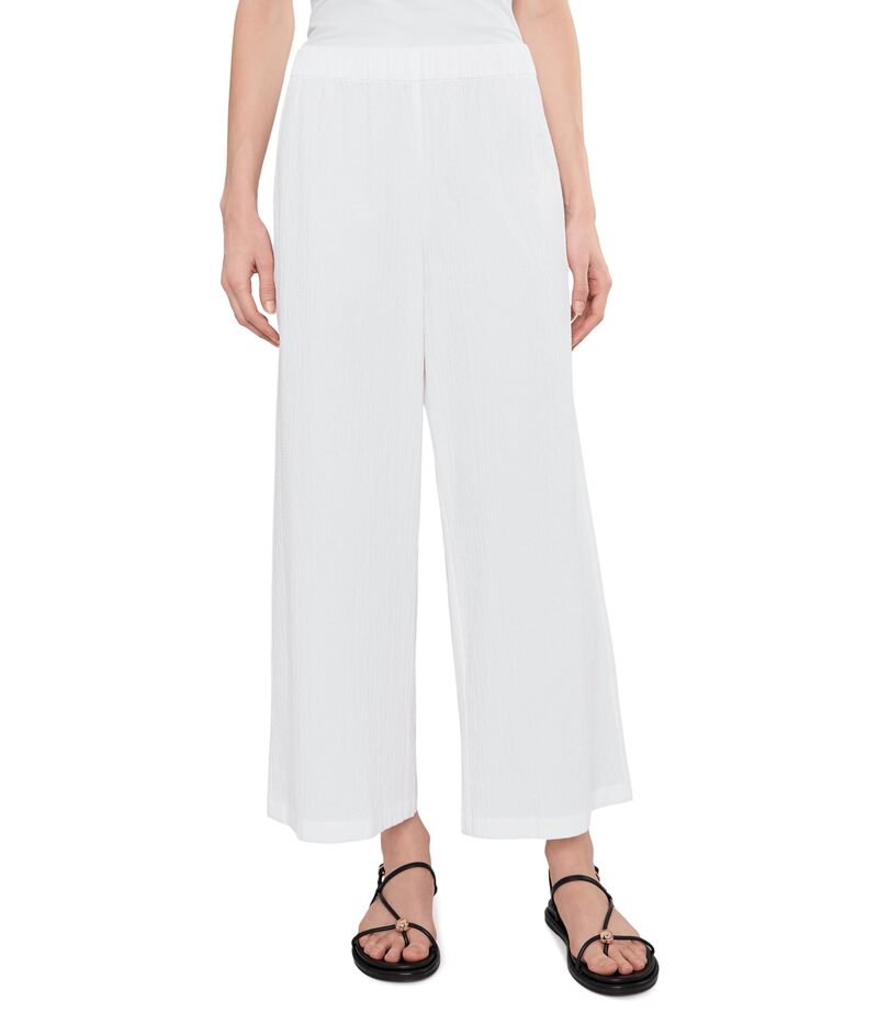 エイリーンフィッシャー レディース ボトムス 心地よいズボン下 綿織物 アンクル Eileen Fisher Organicotton Pucker Ankle Wide Pants White 白いこと