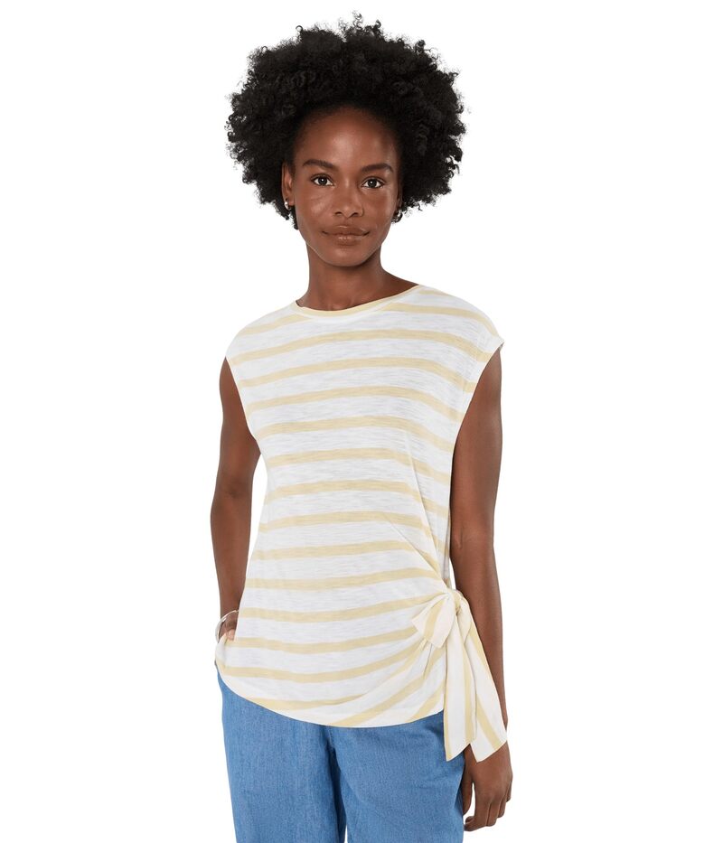 駆け込み寺 レディース トップス プルオーバー Sanctuary Side Tie T-shirt White/Banana St 白いこと