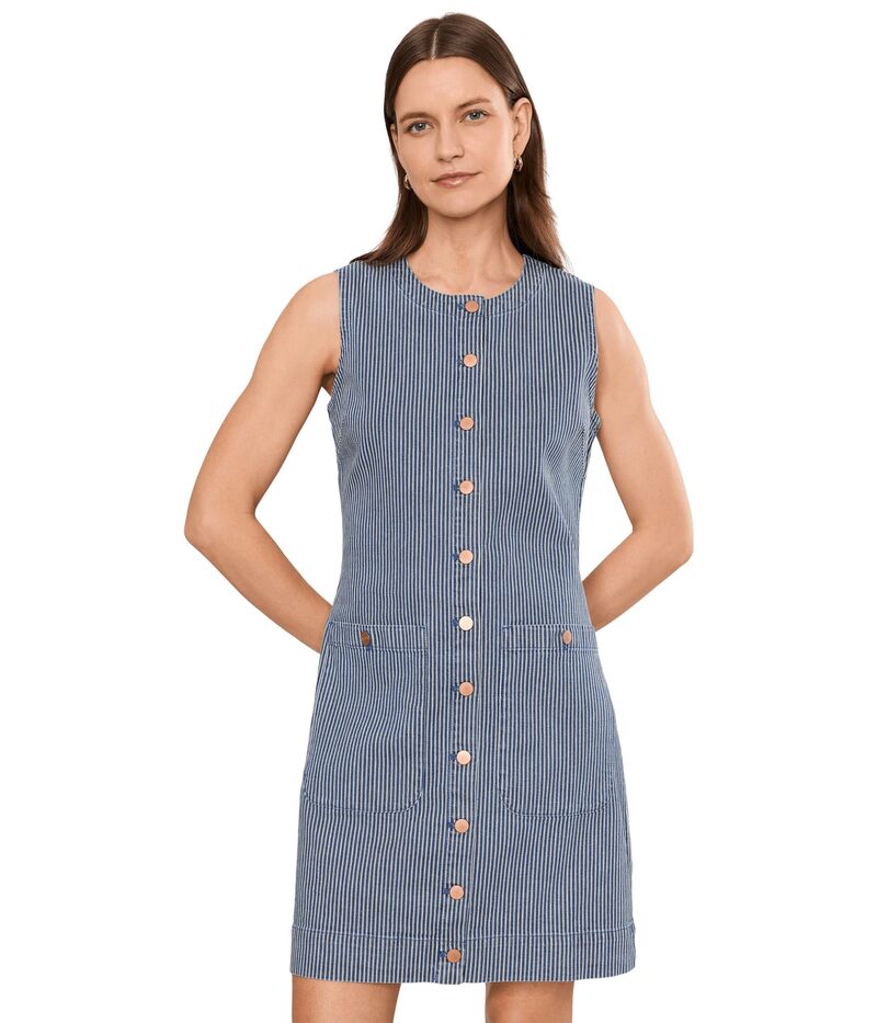 エヌワイディージェイ レディース トップス 衣装 Nydj Utility Dress Malaga Stripe 縞模様