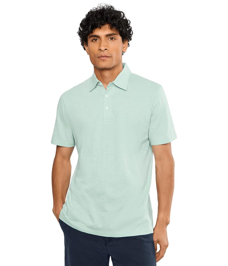 ファレティ メンズ トップス プルオーバー Faherty Sunwashed T-Shirt Polo Seafoam
