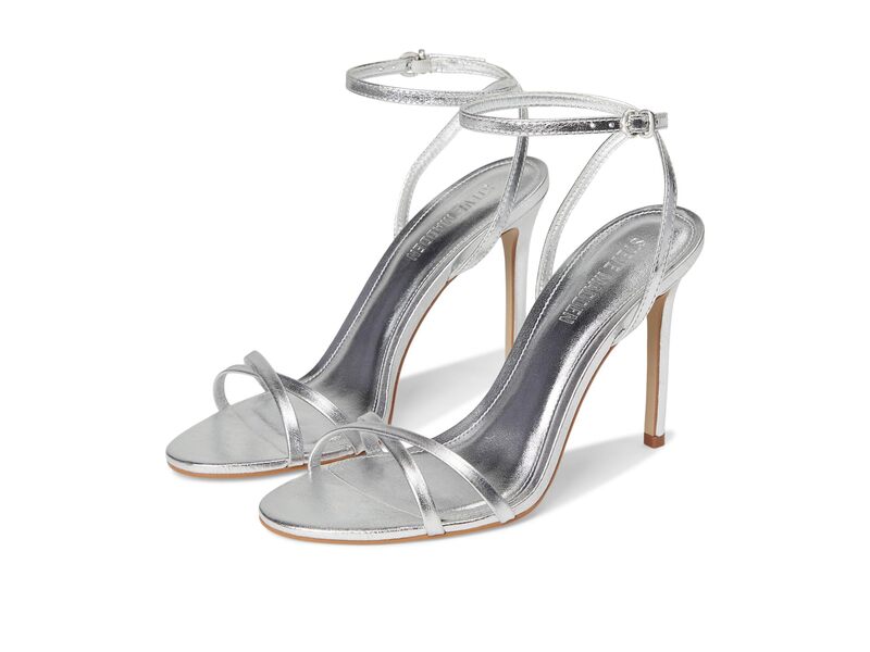 スティーブ マデン レディース シューズ 踵 Steve Madden Jypsey Silver Leather しろがね色