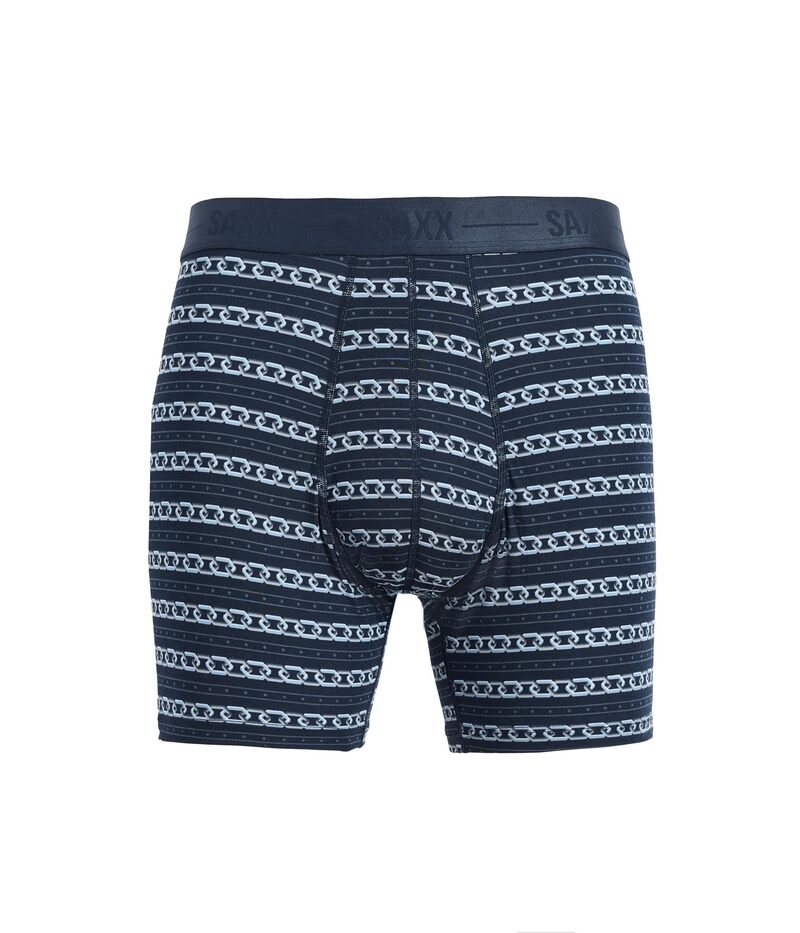 サックスアンダーウェアー メンズ ボクサーズボン下 Saxx Underwear Smooth Luxe Micro Modal Boxer Brief Link Stripe/Dar 縞模様
