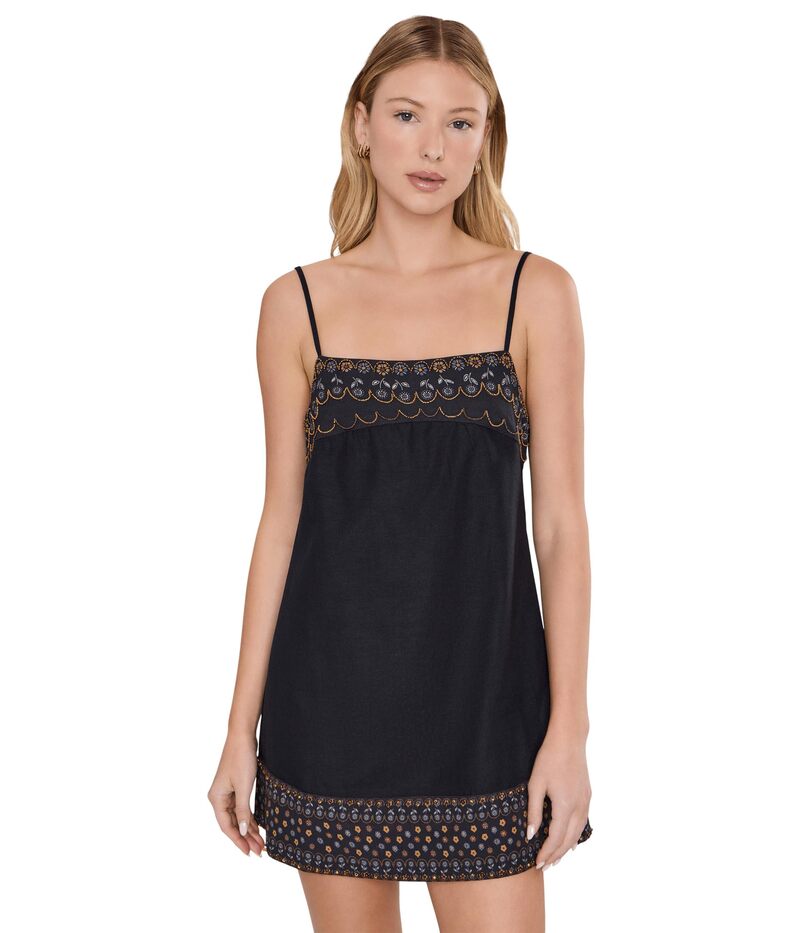 フリーピープル レディース トップス 衣装 ミニ Free People Sunspell Mini Dress Black Combo 黒いこと