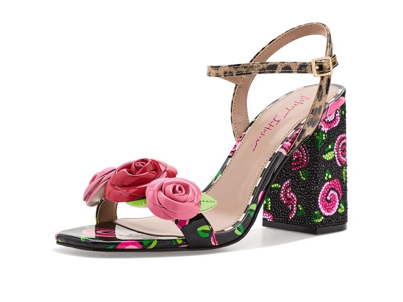 ブルーバイベトシージョンソン レディース シューズ 踵 Blue By Betsey Johnson Krystle Black Rose 黒いこと