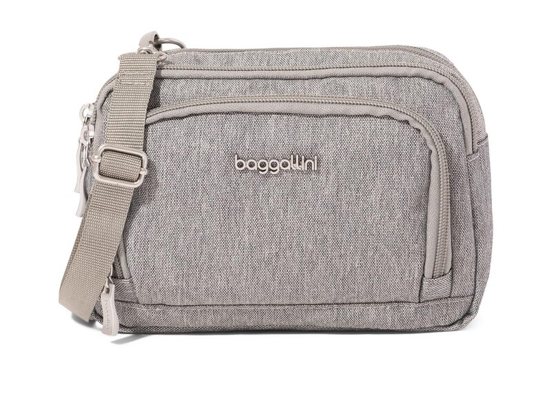 バッガリーニ レディース 御徒面子 Baggallini Trifecta RFID Wallet Crossbody Stone Heritage 石ころ