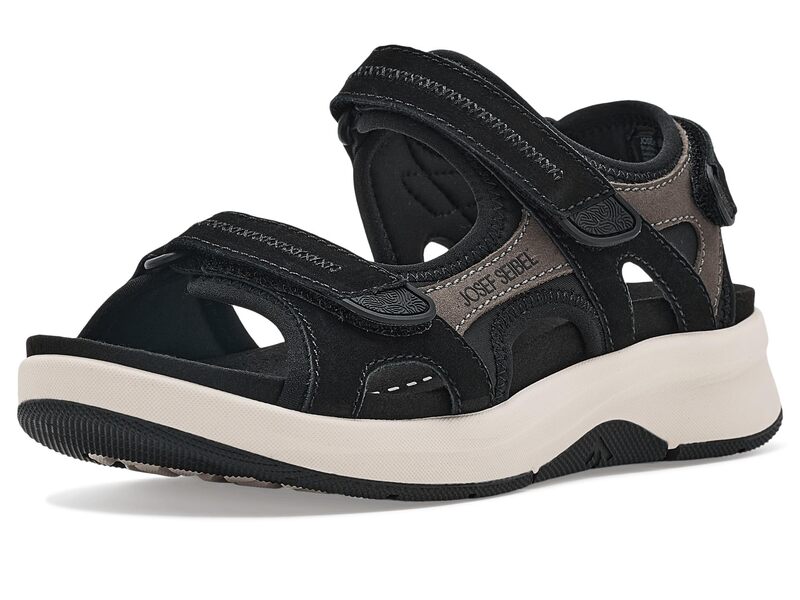 ジョセフセイベル レディース シューズ サンダル Josef Seibel Estelle 02 Black Grey 黒いこと