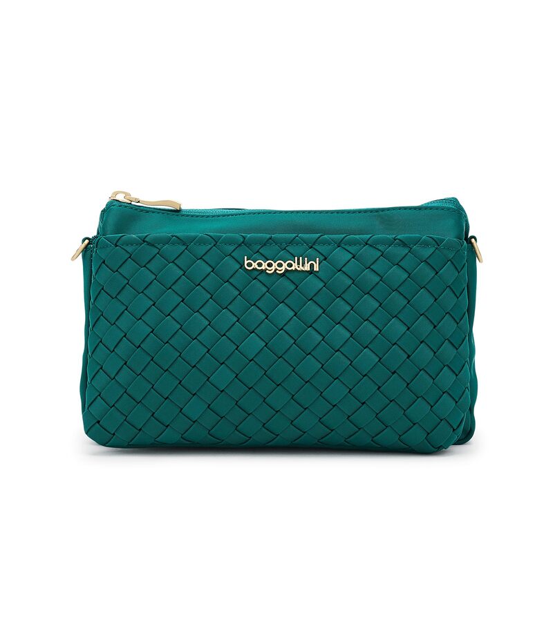 バッガリーニ レディース 御徒面子 Baggallini Perry Woven Crossbody Jade Woven Twil