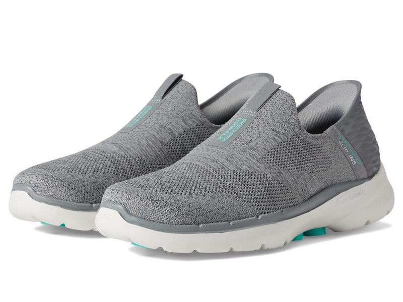 スケッチャーズ レディース シューズ スニーカー Skechers Performance Go Walk 6 Fabulous View Hands Free Slip-Ins Gray 薄墨色