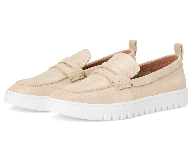バイオニック レディース シューズ スリッポン・ローファー Vionic Uptown Gold Leather ゴールド