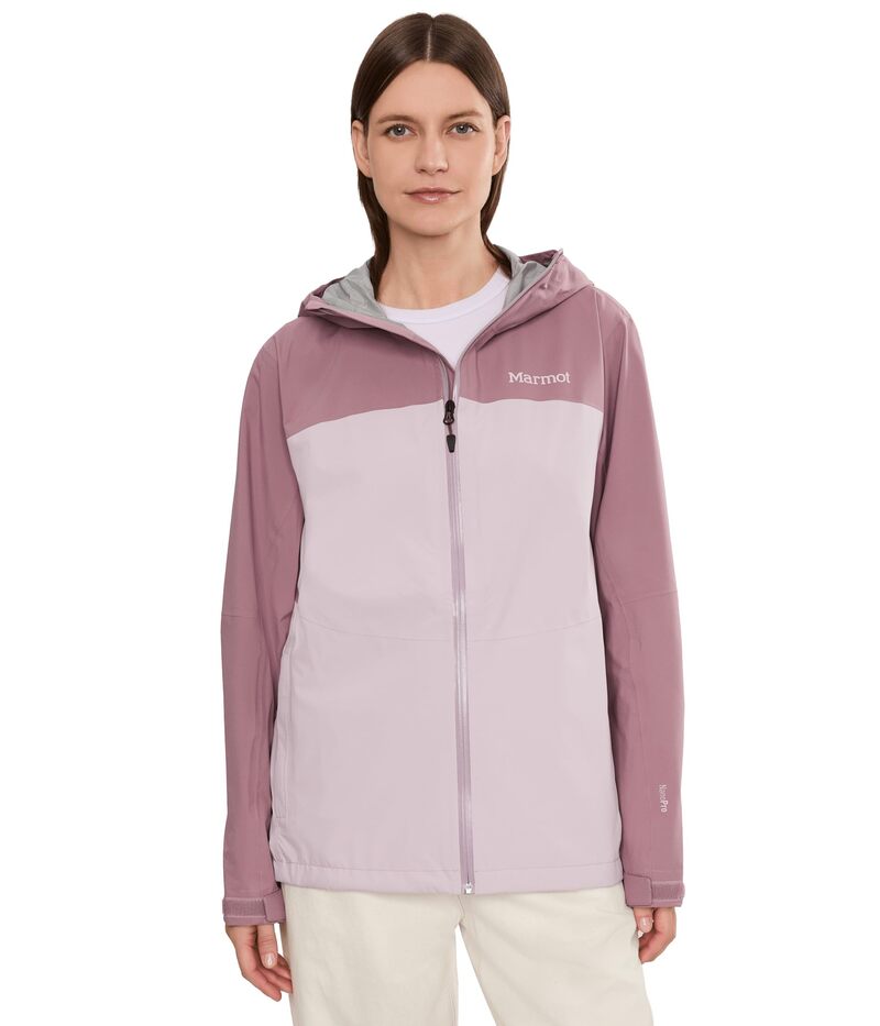 モルモット レディース アウター 厚地の外套 上衣 Marmot Precip Evo Flex Jacket Light Mauve/Dus