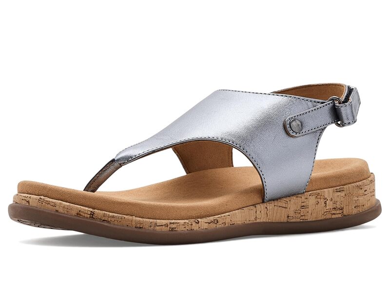 トロッターズ レディース シューズ 踵 サンダル Trotters Garret Sandals Pewter ピューター