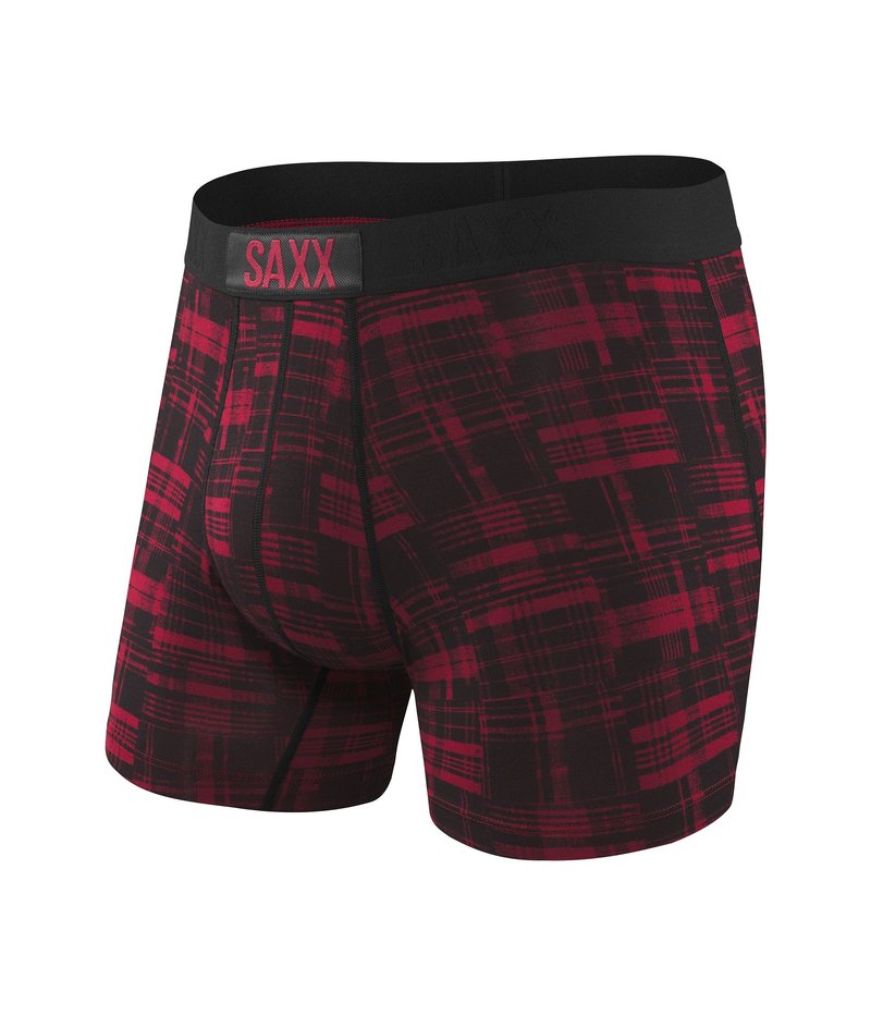 価格は安く Vibe アンダーウェア ボクサーパンツ メンズ サックスアンダーウェアー Boxer Plaid Patched Red Fit Modern 07 438 Redpat Deltaroja Com