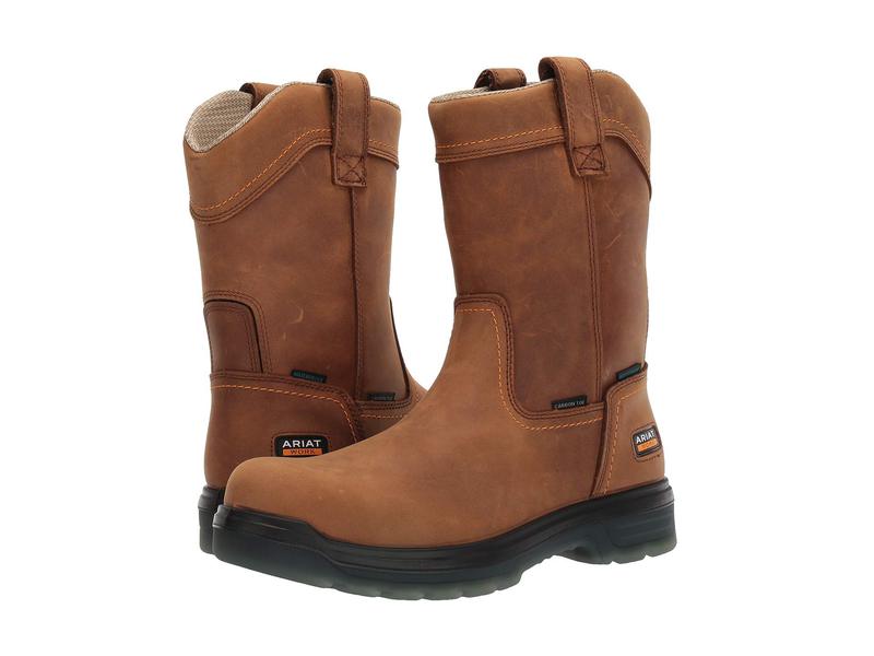 アリアト メンズ シューズ ブーツ・レインブーツ Ariat Turbo Pull-On Carbon Toe Waterproof Aged Bark