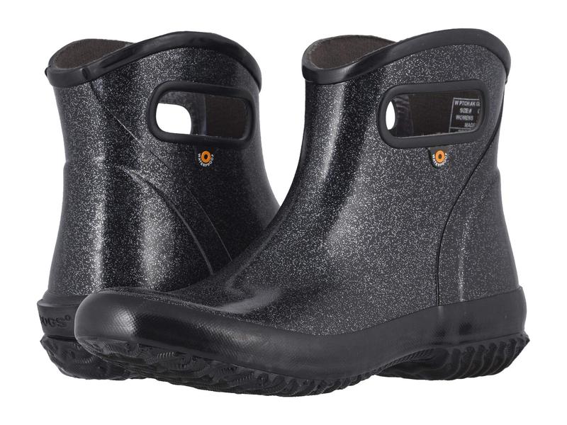 ボグス レディース シューズ ブーツ・レインブーツ アンクル Bogs Rain Boots Ankle Glitter Black ブラック
