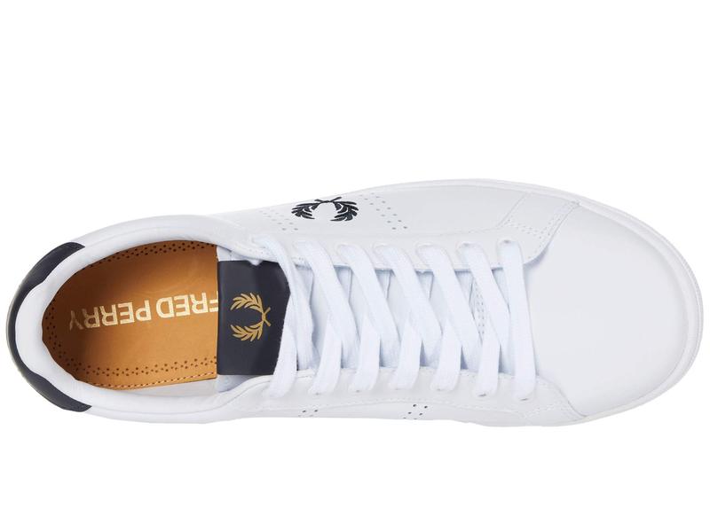 驚きの安さ フレッドペリー メンズ スニーカー シューズ 21 Leather White Navy 再再販 Stemworldeducationalservices Com