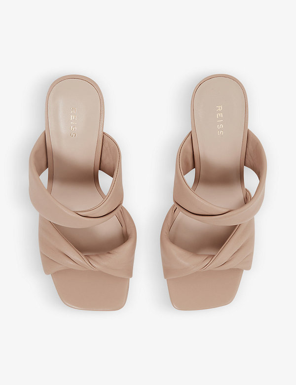  トム・フォード レディース サンダル シューズ Naked 105 Metallic Leather Point-Toe Ankle-Strap Sandals clementine