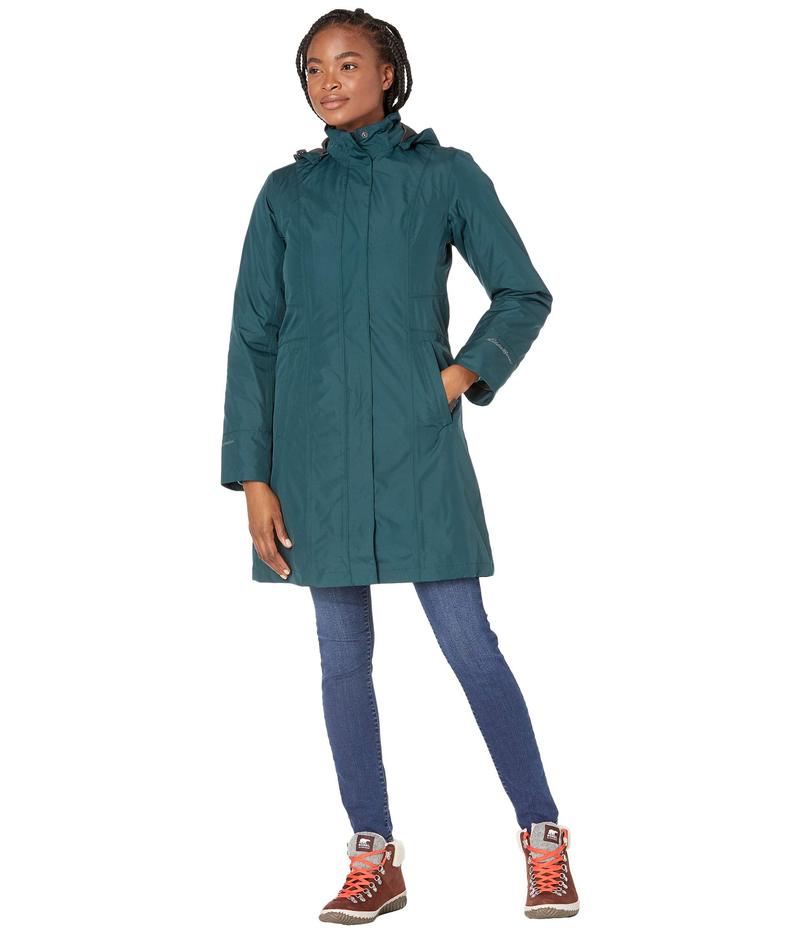 ブランドショッパー付き エディー バウアー レディース コート アウター Girl On The Go Insulated Trench Coat Seapine 再再販 コート ジャケット Naturalstone It