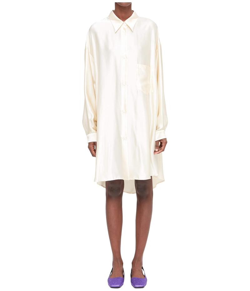 定番 ワンピース レディース マルタンマルジェラ トップス Cream Shirtdress Oversized 09 Cream