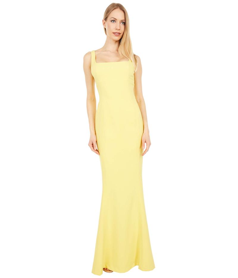 レディースファッション ワンピース Square トップス ワンピース レディース ランドリーバイシェリーシーガル Neck Yellow Gown 海外限定 Www Rrj Mu