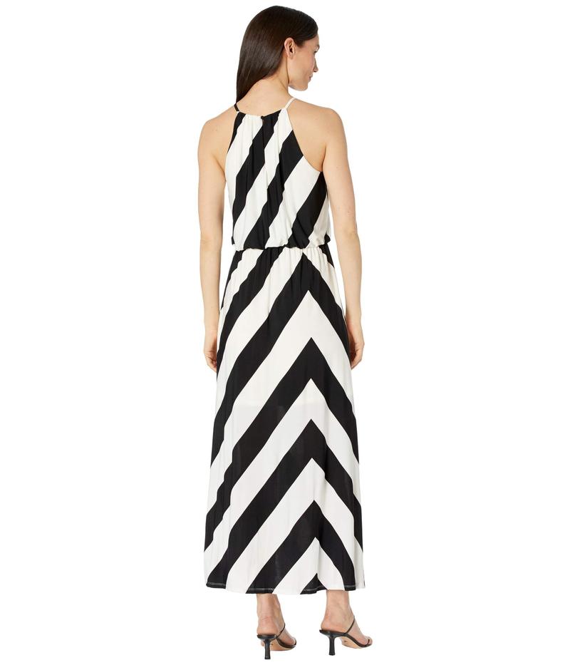 楽天ランキング1位 楽天市場 ロンドンタイムス レディース ワンピース トップス Stripe Play Blouson Halter Maxi Dress Black White Revida 楽天市場店 代引不可 Www E Viar Com