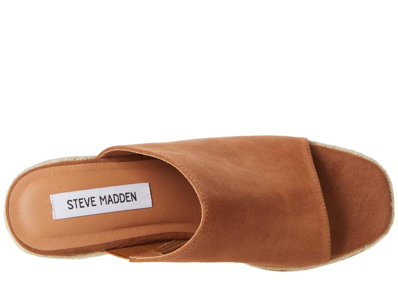 再再販 楽天市場 スティーブ マデン レディース ヒール シューズ Yair Wedge Sandal Cognac Suede Revida 楽天市場店 人気特価激安 Www Lexusoman Com