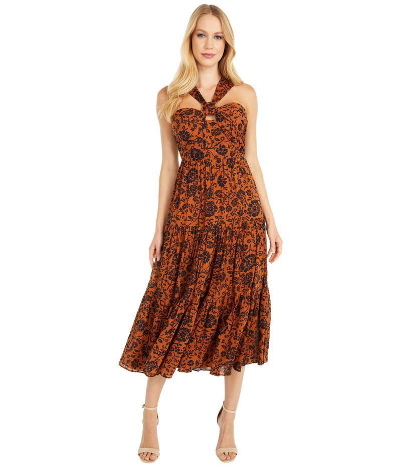 ビービーダコタ レディース 一一片 トップス Batik A Peek Batik Floral Crinkle Cotton Gauze Midi Dress Rustic Orange 貨物輸送無料 大いさ入り代り無料 ビービーダコタ レディース トップス ワンピース Rustic Orange Pasadenasportsnow Com